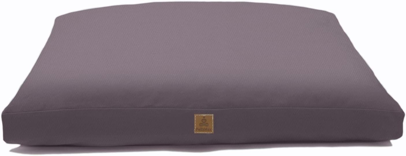 Zabuton Meditation Mat (36"×28"×2") Luxurious Meditation Cushion for Kneeling Sitting Large Floor Pillow Zafu/Bench-Washable Cotton Cover 100% Organic Cotton Filling (White)