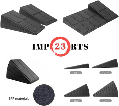 Squat Wedge Block Set 3 in 1 Wedge Blocks For Squats Weightlifting Yoga Heel Elevated Squat Wedge Calf Stretcher Physical Therapy Wedge Blocks For Squatting Slant Board