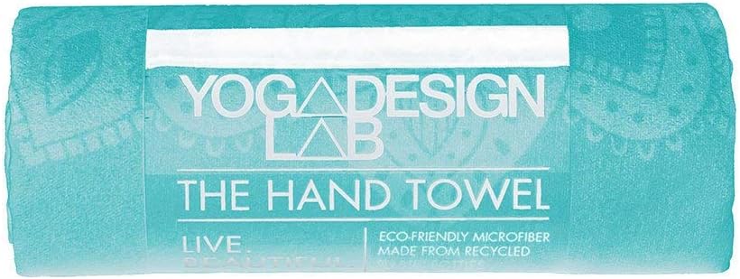 yogadesignlab | The Hand Towel | Premium Non Slip Hand Towel | Designed in Bali | Colorful Eco Printed + Quick Dry + Soft | Hot Yoga, Bikram, Ashtanga, Sport, Barre, Travel (Pearl)