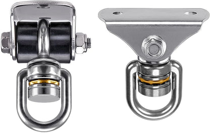 BeneLabel Swing Hanger with Bearing Swivel 800LB Capacity Stainless Steel Ceiling Mount Bracket Hanging Kit for Aerial Silks, Swings, Hammocks, Hanging Chair, Aerial Hoop, Heavy Bag, Yoga Swing