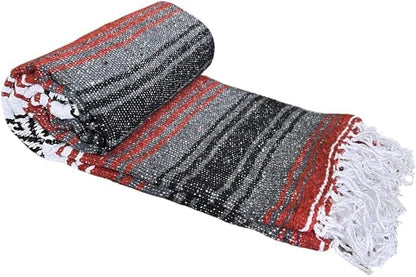 Open Road Goods Bulk Falsa Blankets - Handwoven Authentic Mexican Falsa - Great for Weddings, Yoga, Beach, Picnics, or Mexican Throw! (Tan, 7 Pack)
