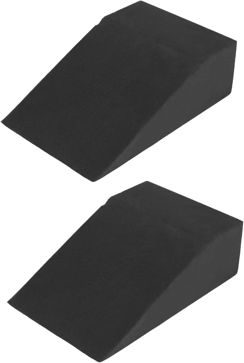 pack of 2 Squat Wedge, Supportive Foot Wrist Exercise Wedge for Squat, Yoga, Pushup, Balance, Stretch, Strength, Pilates, Plank, Physical Therapy - EVA Riser Block for Men & Women