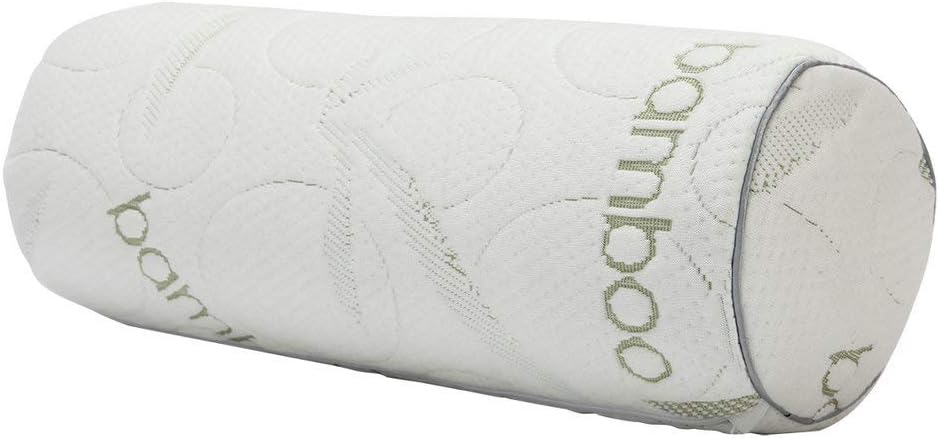 Kingnex Bolster Roll Pillow for Sleeping on Back or Side Under Knee to Relief Lower Back Pain Between Legs for Side Sleepers Cylinder Pillow with Removable Cover 20x8