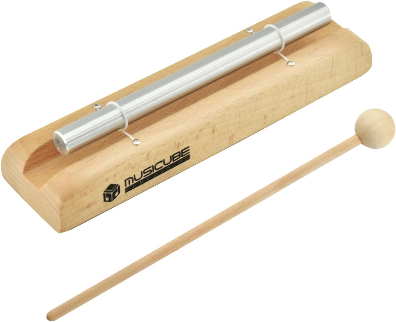 Meditation Chime with 3 Tone (C-E-G) Wooden Hand-held Chimes for Classroom Management, Yoga, Meeting and Sound Therapy, Chime Mallet Included