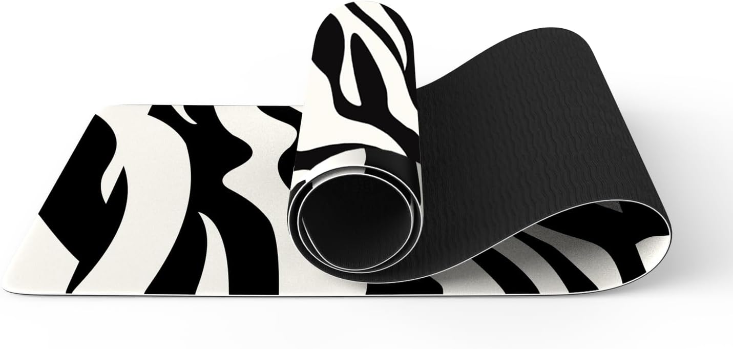 FOLAI Extra Thick Yoga Mat 6mm，pilates mat thick - Non-Slip Exercise Mat for HIIT, Pilates & Home Workouts & Workout with Free Carry Strap