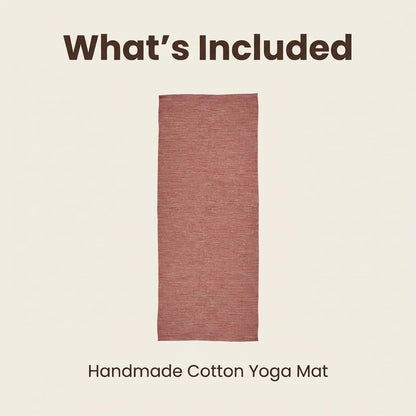 LFH Home Handmade Cotton Yoga Mat Cotton Rug picnic mat For Exercise, Workout, Fitness - Perfect Heavy Quality Eco Friendly Natural Cotton Woven Reversible Yoga Mats for Men & Women - 72x26 Inch.