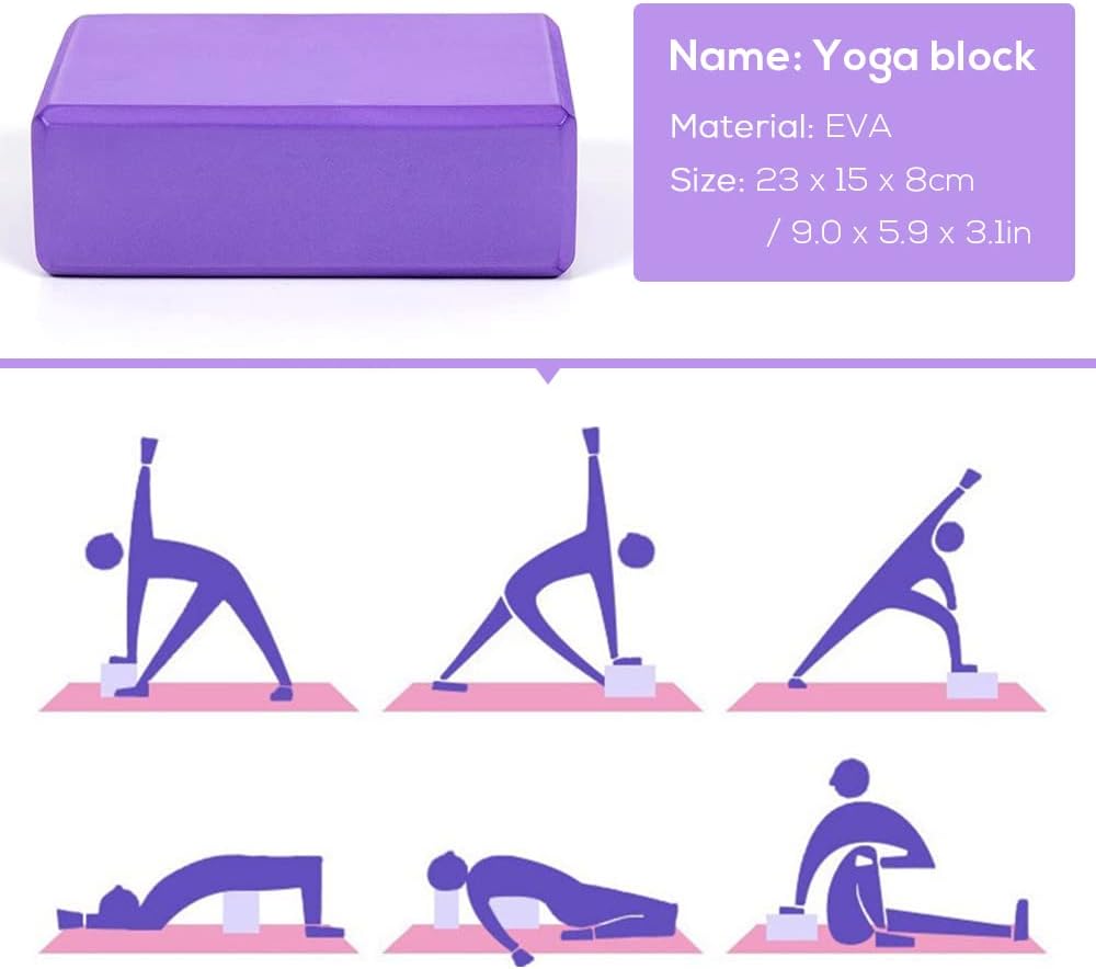 Yoga Block 5pcs Yoga Equipment Set Include Yoga Ball Yoga Blocks Stretching Strap Loop Band Exercise Band