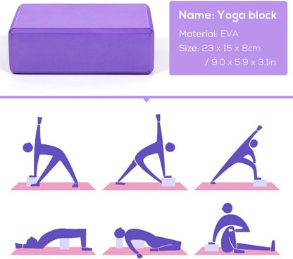 Yoga Block 5pcs Yoga Equipment Set Include Yoga Ball Yoga Blocks Stretching Strap Loop Band Exercise Band