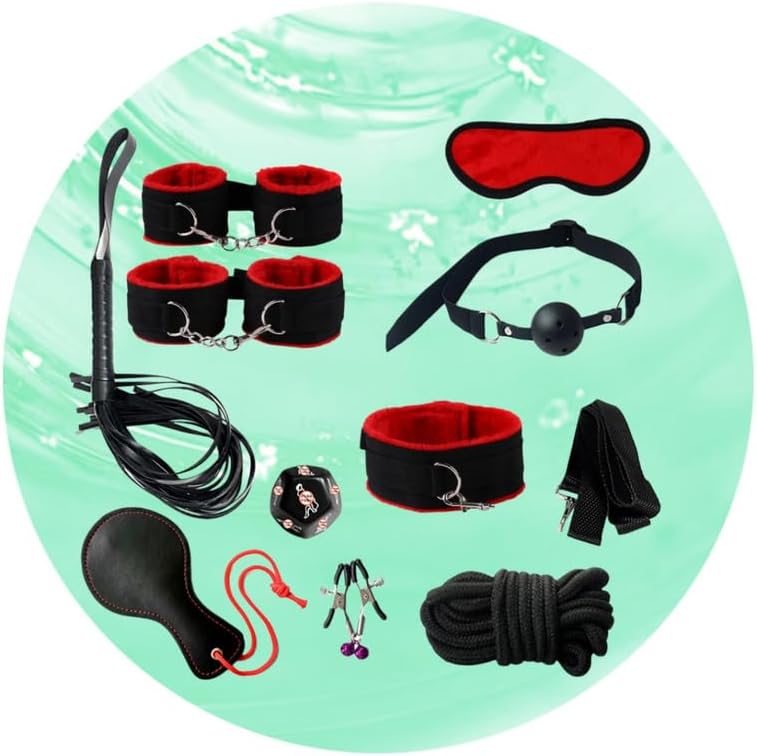 10-Piece Nylon Yoga Endurance Kit, Stylish Stretch Band, Complete Small Tools, Stamina Building, Mutual Training Home Fitness Combo (Red)+Y15