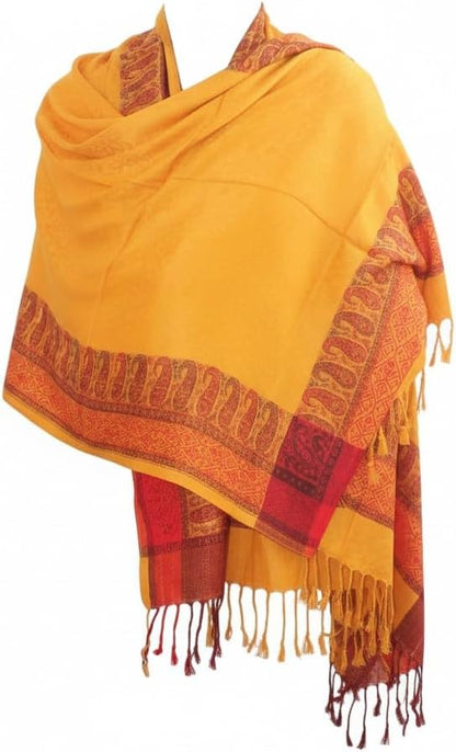 Handloom Wool Meditation Shawl, Oversized Wrap Throw, Gift for Men and Women
