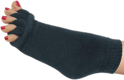Women Toe Separator Socks Toeless Foot Alignment Socks for Yoga GYM Massage Pain Relief Improves Circulation Stretchy