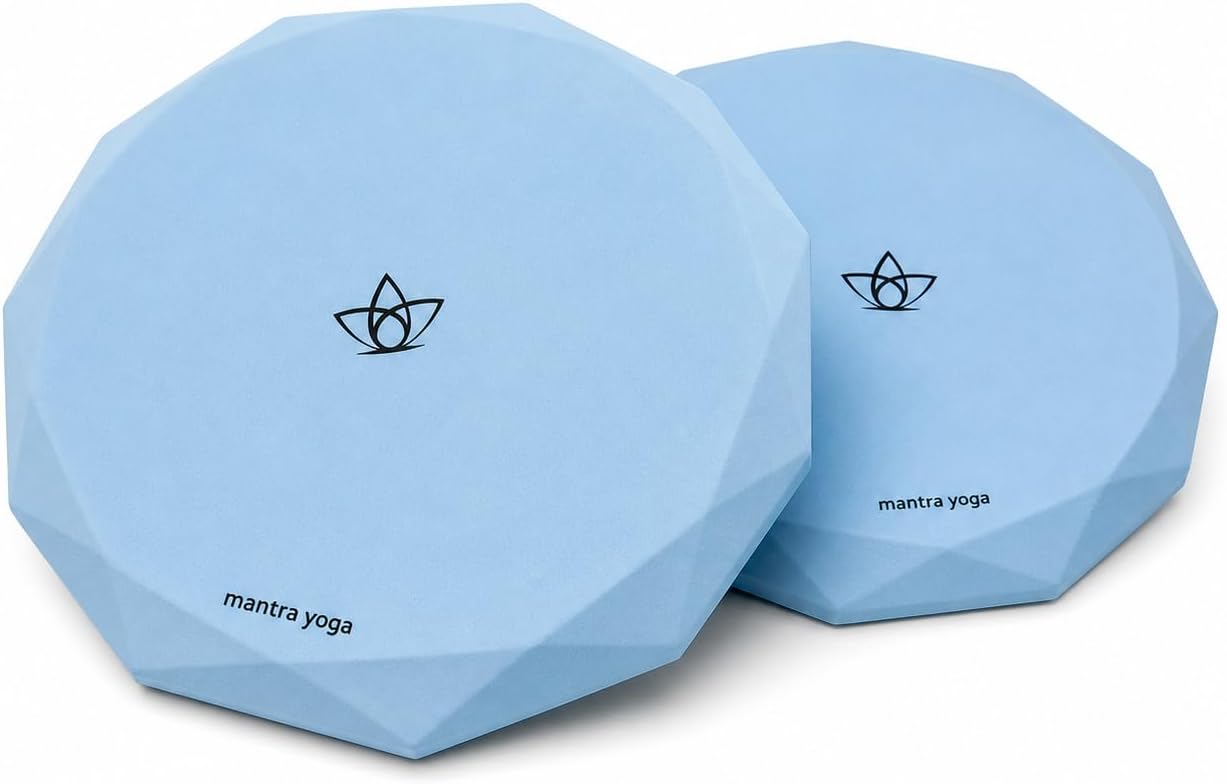 Mantra Yoga Knee Pads (Set of 2) – Extra Thick & Non-Slip Pads for Yoga, Pilates & Fitness – Ergonomic Design for Joint Protection – Lightweight, Portable & Durable Foam