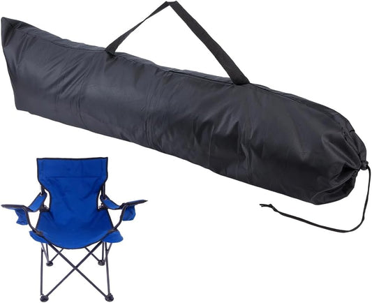 GORGECRAFT Black Protective Carrying Chair Bag 57.1x13.7 inch Big Polyester Camp Chair Replacement Bag with Drawstring Shoulder Strap for Foldable Hammock Yoga Mat Umbrella Tent Rectangle