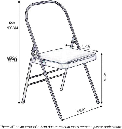 Iyengar Pilates Assist Chair Yoga Folding Chair Prop Strength Training Tool Yoga Auxiliary Chair Thickened,Sturdy,Non-Slip,Stable,Brown