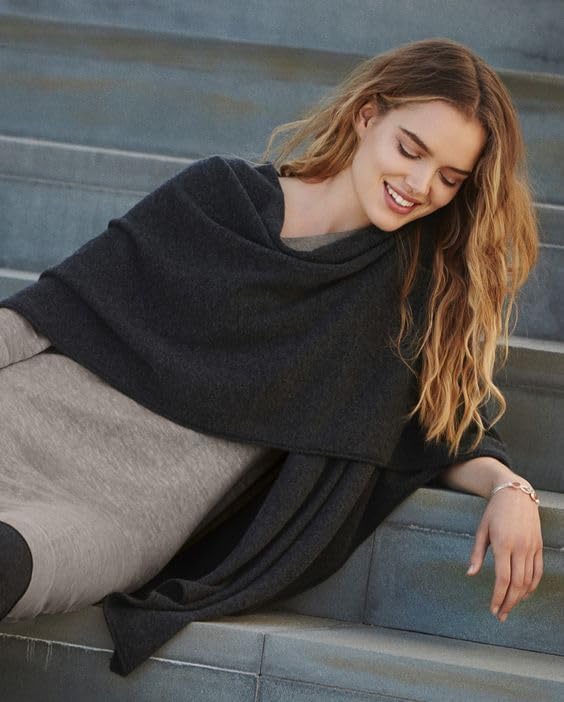 Moss Rose Women's Shawl Wrap Poncho Ruana Cape Open Front Cardigan Shawls for Spring Fall Winter