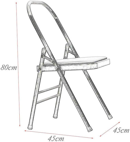Folding Yoga Chair,Iyengar Yoga Chair,Pilates Yoga Chair,Backless Yoga Chair,Back Exercise Tool,Sturdy and Stable,Yoga Inversion Chair, Black
