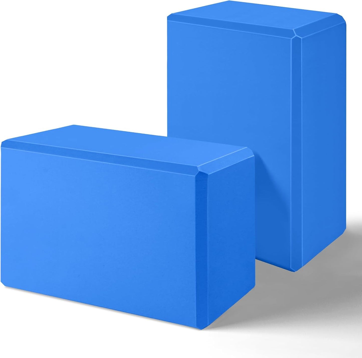 Yoga Blocks 2 Pack 3x6x9IN Foam Block Supportive Latex-Free with Beveled Edges, Non-Slip Exercise Blocks for Pilates, Meditation, Balance, Stretching and Deep Poses