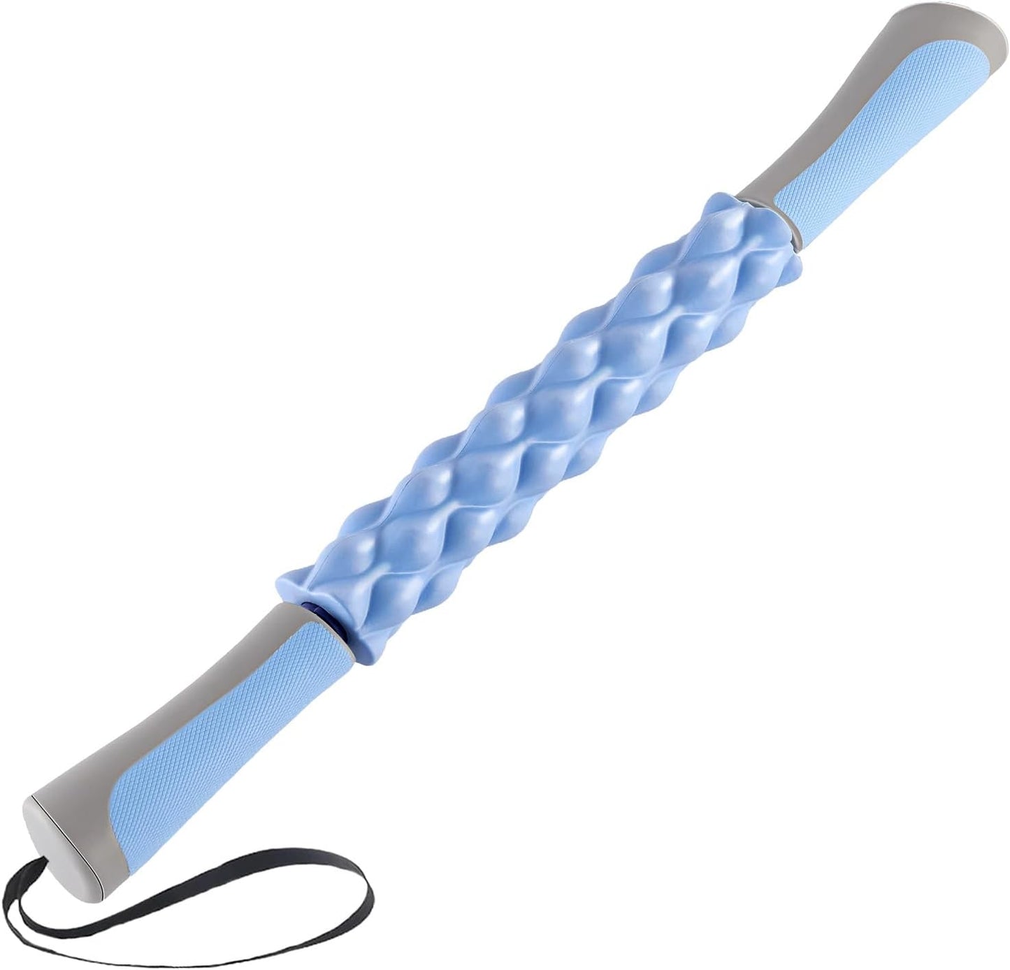 Muscle Roller Massage Roller Stick- Deep Tissue Fascia Blaster for Myofascial Pain Relief, Lymphatic Drainage & Body Sculpting, Handheld Physical Therapy & Recovery Tool (Gray black-18 inch)