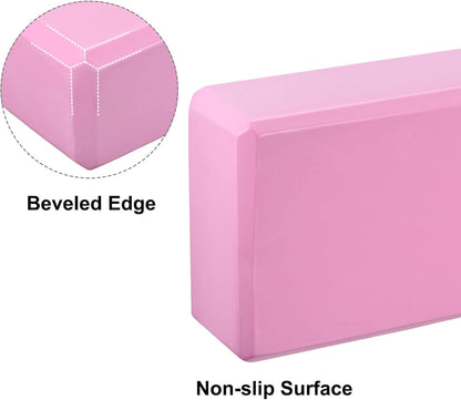 uxcell Yoga Block-Light Weight High-Density EVA Foam Brick for Beginners, Yogis, Pilates, Meditation