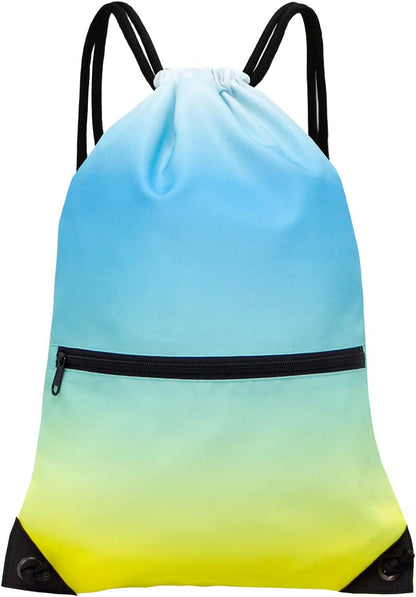 HOLYLUCK Drawstring Backpack Bag Sport Gym Sackpack - Colors A