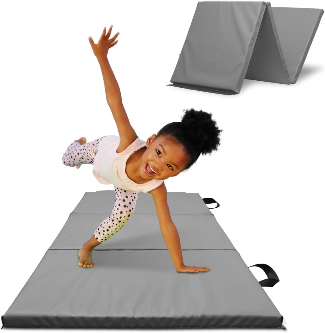 Antsy Pants Tumbling Mat for Kids – Gymnastics Mat, Easy to Clean, Sturdy, Foldable Tumbling Mats, Padded, Lightweight, Portable, Gymnastics Equipment for Active Play