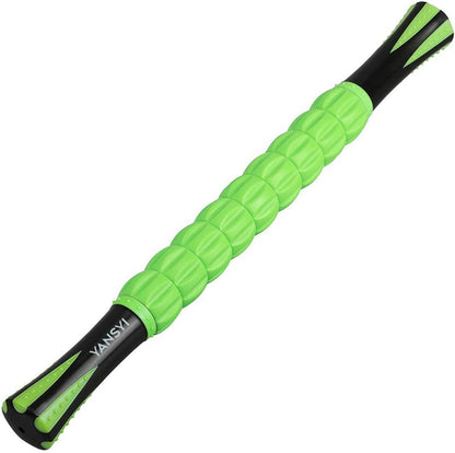 YANSYI Professional 9-Roller Deep Tissue Massage Stick - Portable Muscle Recovery Roller for Athletes, Relieves Post-Workout Soreness & Leg/Back Pain - Portable Physio Tool (Purple)