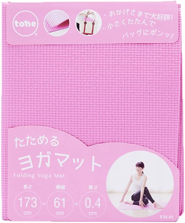 トーン Tone たためるヨガマット ピンク 173×61×0.4cm(折りたたみ時:30×24.5×0.4cm) YM-01