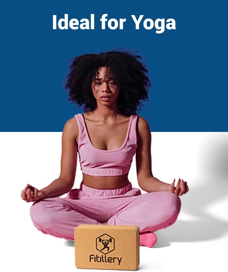 Yoga Block, Resilient Material, Easy to Grip, Comfortable Edges - 2 PACK