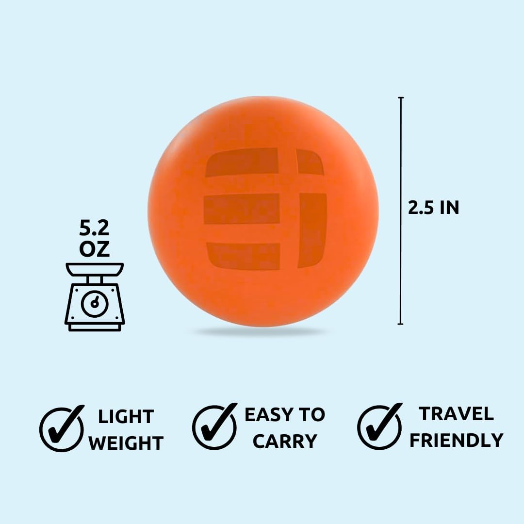 Massage Lacrosse Balls for Deep Tissue Relief - Trigger Point Therapy Ball Set for Plantar Fasciitis, Myofascial Release for Back, Shoulder, Foot - Massage Ball Roller - 2 Pack (Blue/Orange)