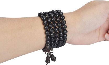 Mala Beads Bracelet 108 8mm Prayer Meditation Sandalwood Elastic…