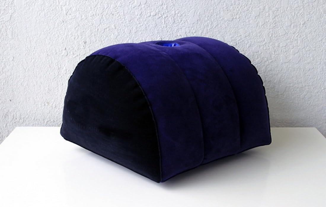 Inflatable Rocking Pillow, Bed Wedges & Body Positioners Pillow, Body Position Cushion, Surface Flocking for Sleeping Traveling Yoga (Breads Shape)