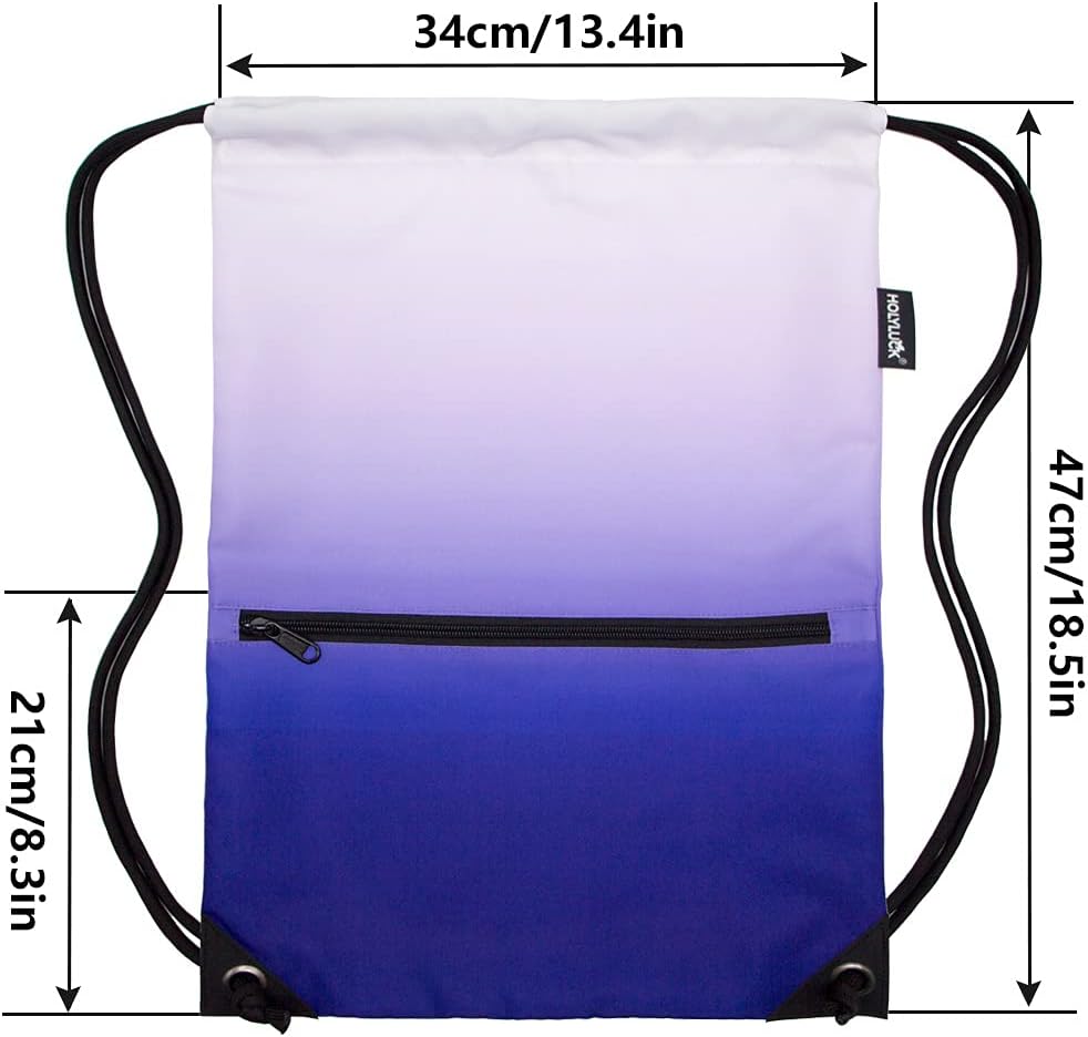 HOLYLUCK Drawstring Backpack Bag Sport Gym Sackpack - Colors A