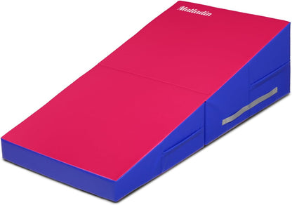 Matladin 48"x24"x14" Tumbling Mat - Folding Gymnastics Cheese Wedge Mat for Kids, Girls Home Training