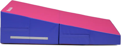 Matladin Incline Gymnastics Cheese Wedge Mat, 48"x24"x14" - Folding Gymnastics Mat for Kids Girls Home Training