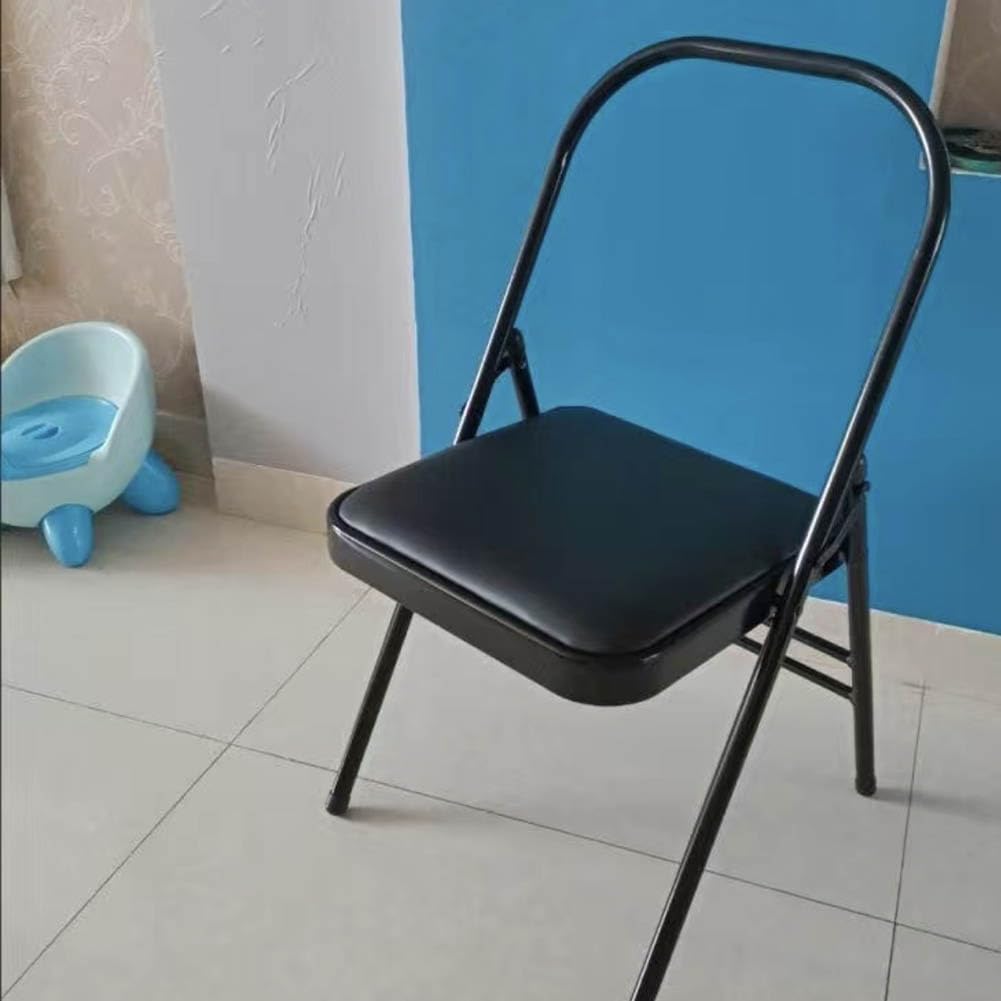 Iyengar Yoga Chair,Pilates Chair,Yoga Inversion Chair,Backless Yoga Chair Prop,Home Exercises Reinforced Design, Pink-82cm×45cm