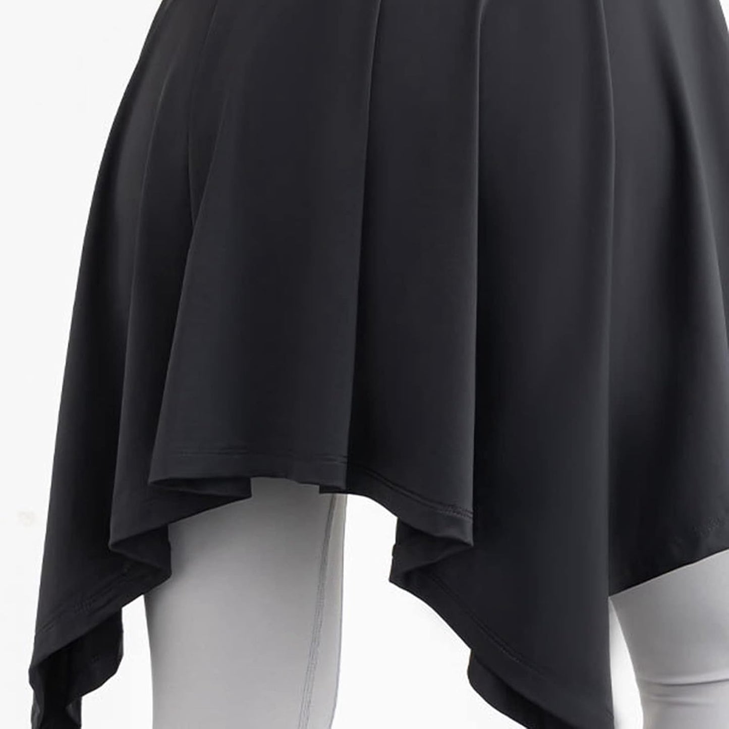 Sports Skirt Cover, Polyester Fiber Soft Yoga Skirt Shawl Yoga Outfit Absorbent Yoga Tie Up Skirt for Fitness Tennis (Black)