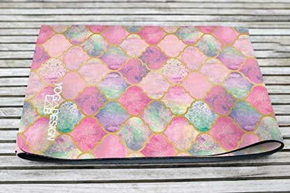 YOGA DESIGN LAB | The Combo Yoga Mat | Eco Luxury | Ideal for Hot Yoga, Power, Bikram, Ashtanga, Sweat | Studio Quality | Includes Carrying Strap!