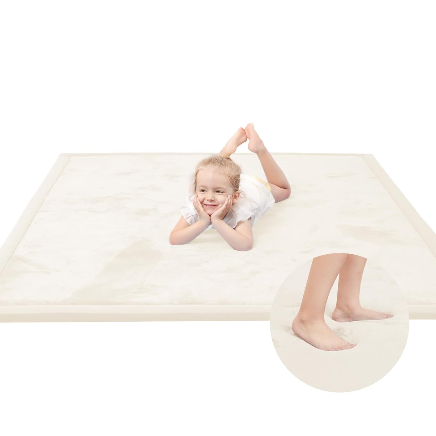 Baby Play Mat for Floor,1.3" Thick Memory Foam Tummy Time Mat,Soft Coral Velvet Nursery Rug,Large Non Slip for Crawling,Toddlers,Infants,Kids,Yoga & Tatami Style for Living Room(Dark Gray)