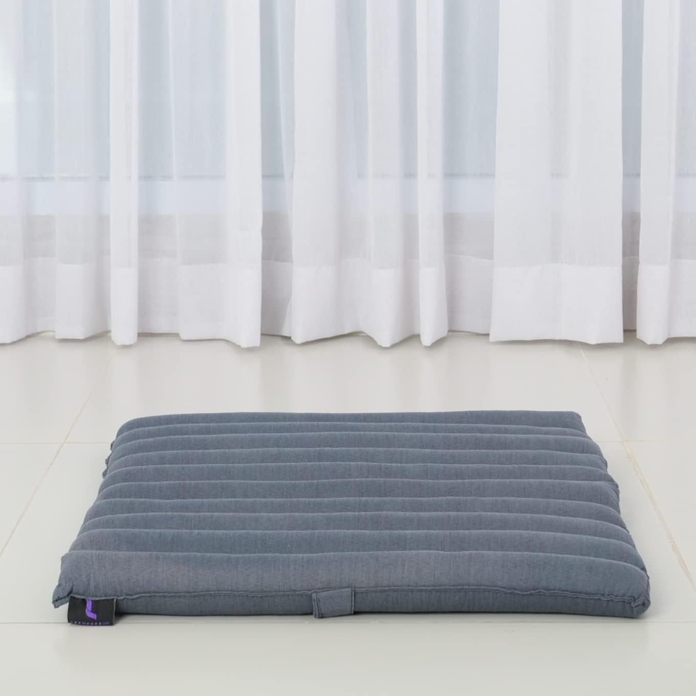 Leewadee Meditation Cushion Set – 1 Small Zafu Yoga Pillow and 1 Small Roll-Up Zabuton Mat Filled with Kapok