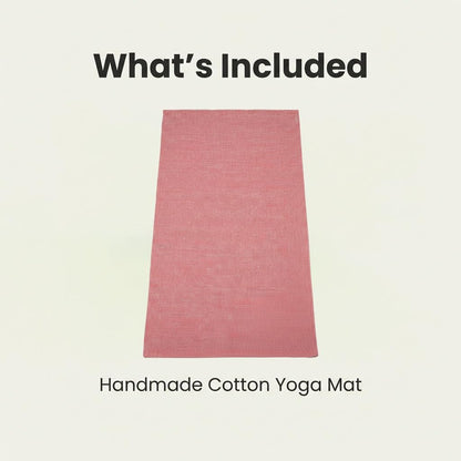 LFH Home Handmade Cotton Yoga Mat Cotton Rug picnic mat For Exercise, Workout, Fitness - Perfect Heavy Quality Eco Friendly Natural Cotton Woven Reversible Yoga Mats for Men & Women - 72x26 Inch.