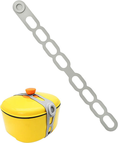 Multipurpose Silicone Strap for Slow Cooker Lid, Elastic and Reusable Closure, Silicone Pot Lid Fixing Strap – For Lunch Box, Yoga Mat, Kitchen, Storage