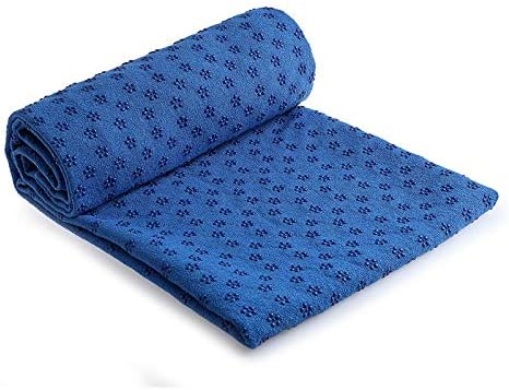 IBL-Yoga Towel, Hot Yoga Mat Towel - Sweat Absorbing Non-Slip for Hot Yoga, Pilates and Workout, 24x72 inches with Grip Dots (Purple)