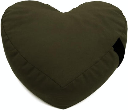 Bean Products Zafu Meditation Pillows for Sitting on Floor, Yoga Cushion, Cotton/Buckwheat Fill Yoga Pillow, Zafu Meditation Cushion, Zen Kneeling Prayer Pad- Made in USA - 14" Round - Saffron
