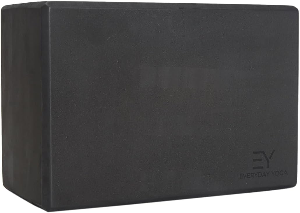 Everyday Yoga Premium Foam Block - Non-Slip High-Density Yoga Block for Balance, Stability & Stretching, EVA Foam Support, Multi Colors (Single Block)
