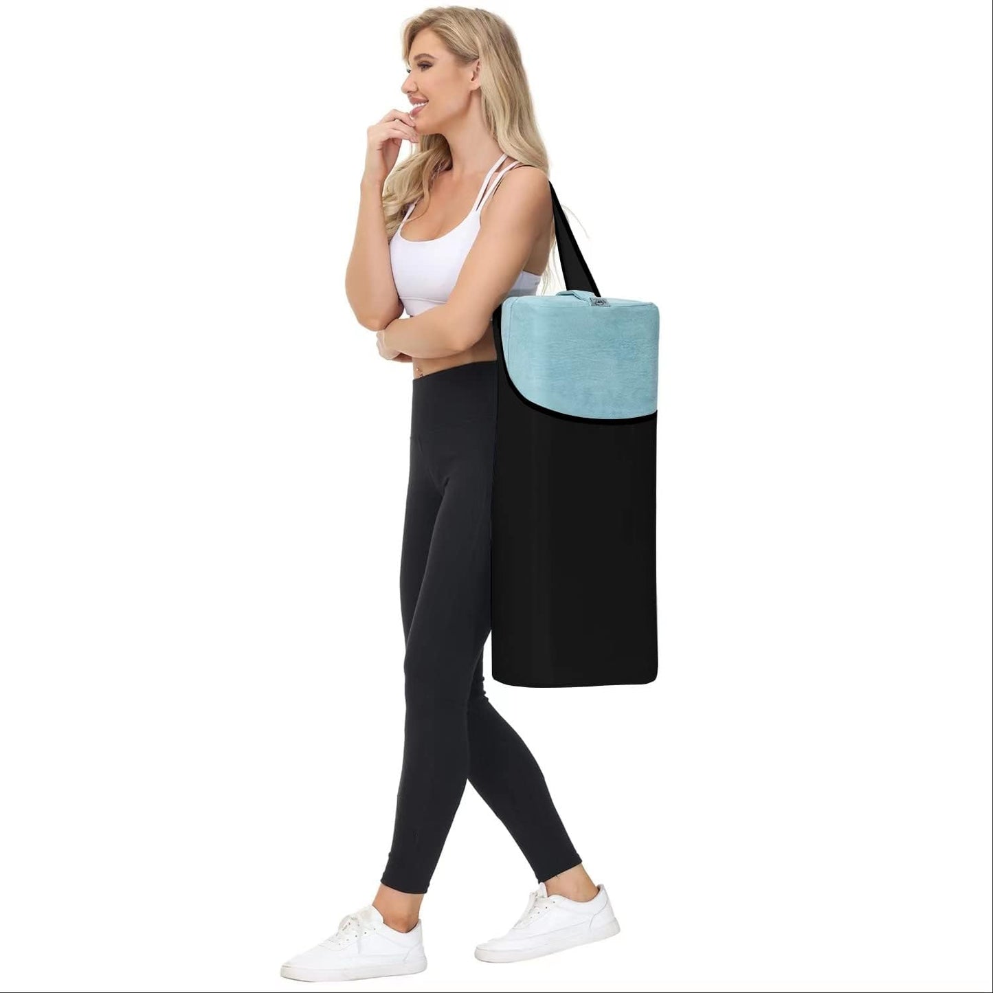 NGT new guide steps Yoga Bolster Pillow Bag Yoga Mat Bag Large Size with Pockets Rainproof Environmental Friendly Yoga Strap Bag for Women