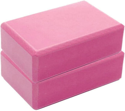 Yoga Block (Set of 2) - EVA Foam Block Soft Surface Foam Bolster Pillow Cushion Exercise Gym Training Pilates Meditation