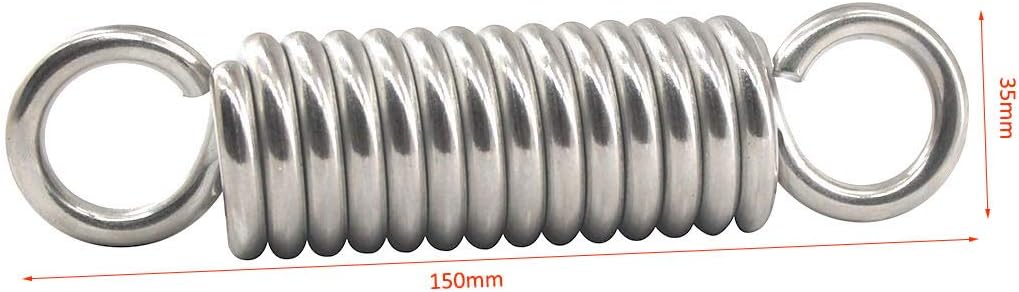 304 Stainless Steel Heavy Duty Hammock Chair Hanging Spring Swing Damping Spring Hook Loadability 550LB Suspension for Sandbag Yoga Pack of 1