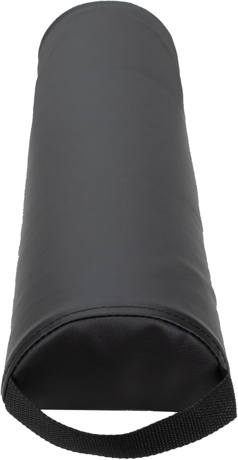 ForPro Premium Half-Round Bolster Pillow for Massage and Yoga, Oil and Stain-Resistant, 6”W x 3" H x 26”L, Black