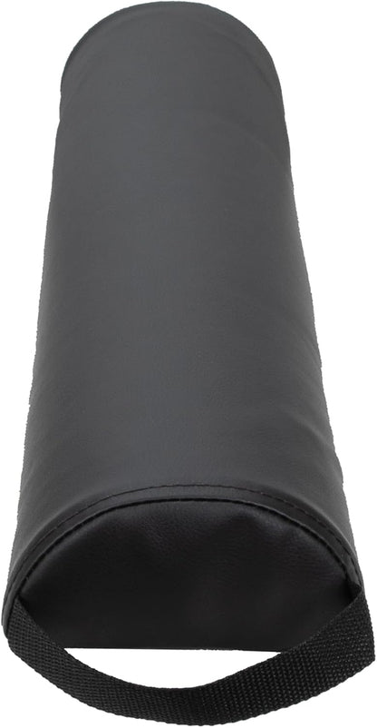 ForPro Premium Half-Round Bolster Pillow for Massage and Yoga, Oil and Stain-Resistant, 6”W x 3" H x 26”L, Black