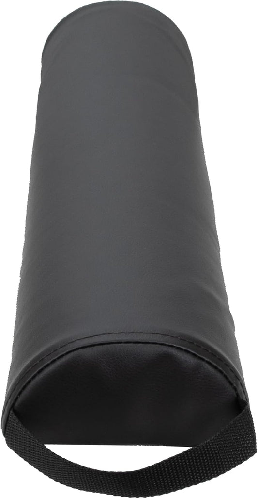 ForPro Premium Half-Round Bolster Pillow for Massage and Yoga, Oil and Stain-Resistant, 6”W x 3" H x 26”L, Black